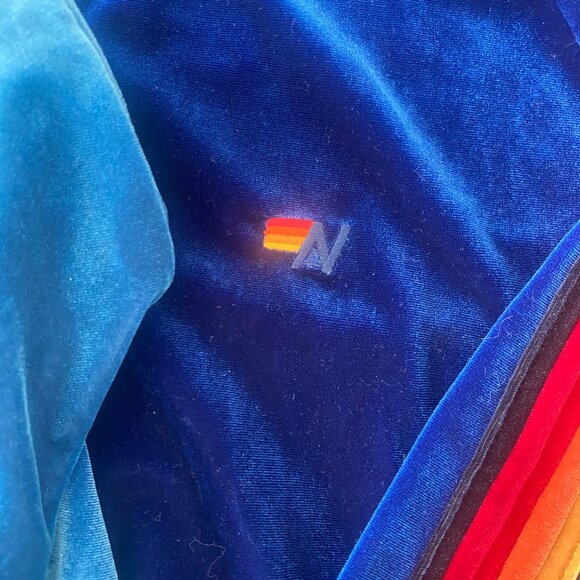 AVIATOR NATION CLASSIC VELVET Crewneck Sweatshirt size XL in Deep Royal Blue π - Picture 8 of 9